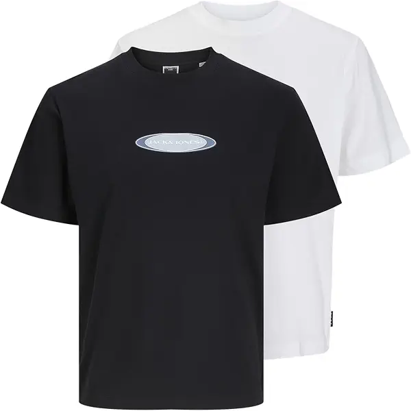 سعر ومواصفات JACK & JONES Mens Pacer Branding Print Tee 2 Pack, Gray Flannel, S (B0DFDWR5SJ) على Amazon EG