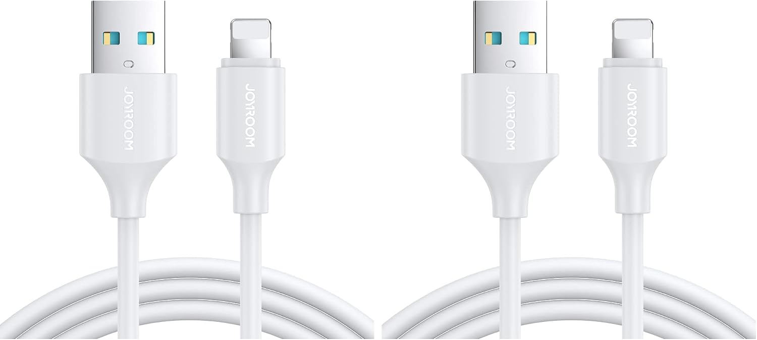 سعر ومواصفات Joyroom S-A9 USB to Lightning Fast Charging Data Cable 1 Meter - White (Pack of 2) (B0HLF3ZDKF) على Amazon EG