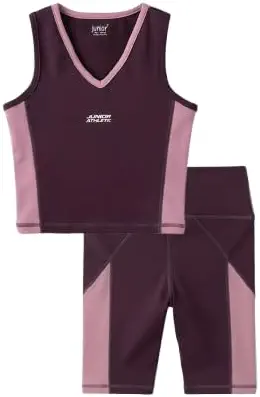 سعر ومواصفات junior Girls Raglan Sleeve Shirt Set Biker Short With Top (B0H2S5JGYD) على Amazon EG
