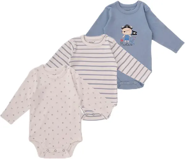 سعر ومواصفات junior Unisex Long Sleeve Printed Bodysuit - 6213 Baby & Toddler Underwear Set (pack of 3) (B0DHSG3376) على Amazon EG