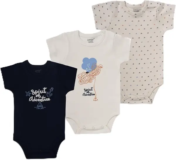 سعر ومواصفات junior Unisex Short Sleeve Printed Bodysuit - 5213 Baby & Toddler Underwear Set (pack of 3) (B0DHSFQBPD) على Amazon EG