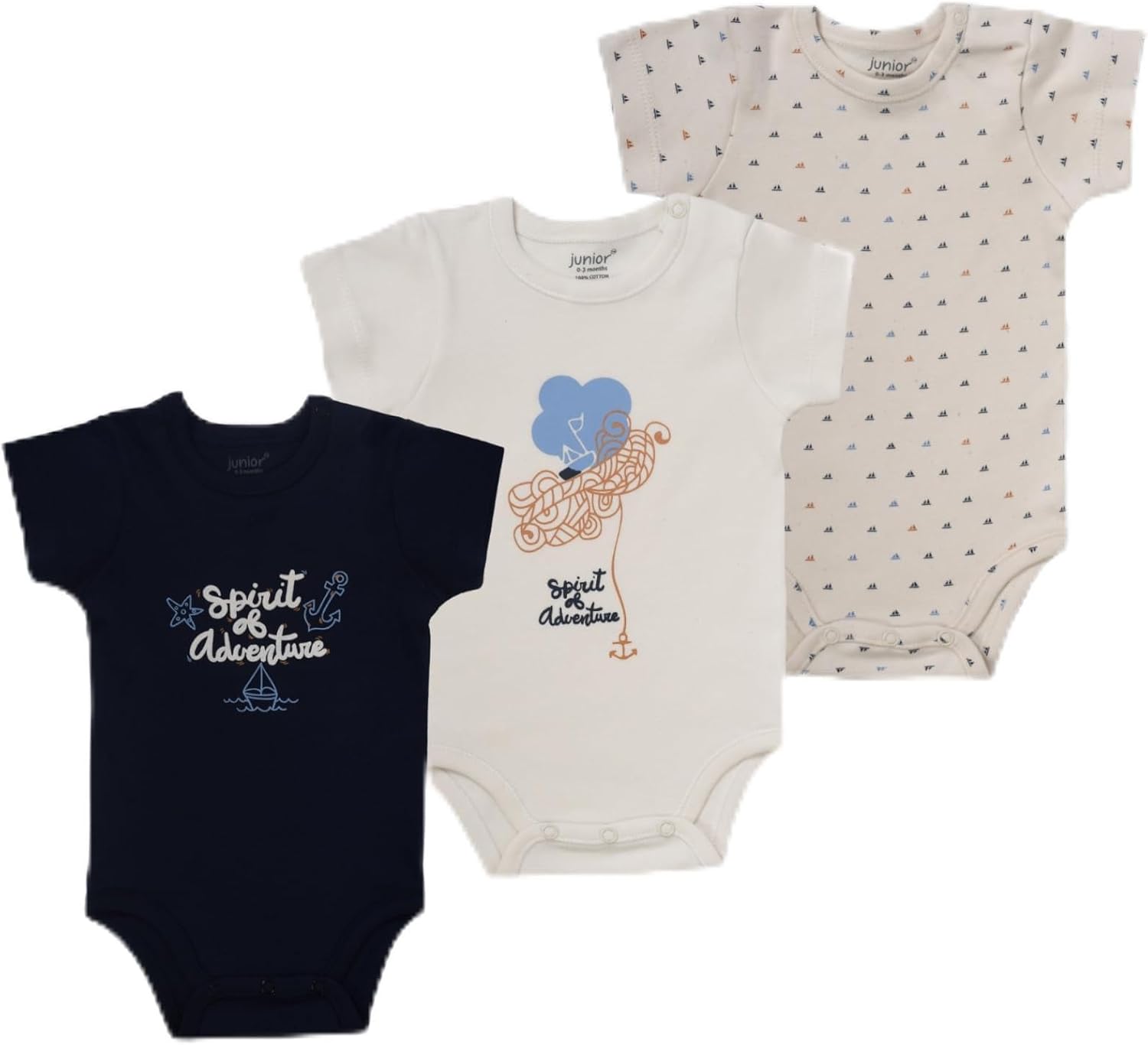 سعر ومواصفات junior Unisex Short Sleeve Printed Bodysuit - 5213 Baby & Toddler Underwear Set (pack of 3) (B0DHSGW47M) على Amazon EG