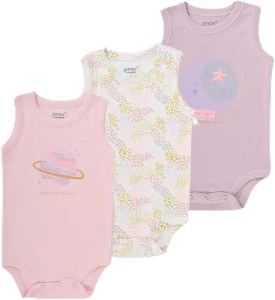 سعر ومواصفات junior Unisex Sleeveless Printed Bodysuit - 7213 Baby & Toddler Underwear Set (pack of 3) (B0DHSFN458) على Amazon EG