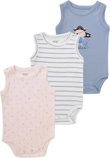 سعر ومواصفات junior Unisex Sleeveless Printed Bodysuit - 7213 Baby & Toddler Underwear Set (pack of 3) (B0DHSGXBHB) على Amazon EG