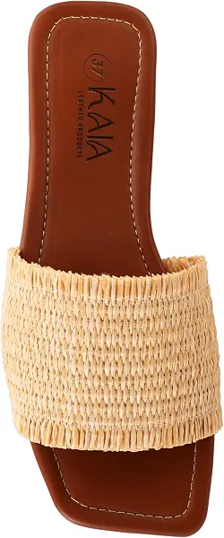 سعر ومواصفات KAIA womens Kaia raffia-slipper for women Sandal (B0D6NR1K2Q) على Amazon EG