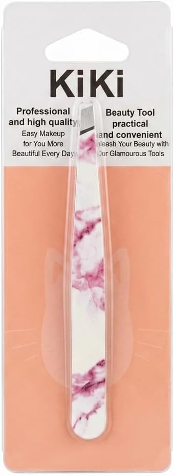 سعر ومواصفات KiKi Professional Slant Tip Eyebrow Tweezers, Precision Stainless Steel Hair Removal Tweezers for Eyebrows, Facial Hair, Ingrown Hair & Makeup Grooming Beauty Tool for Women & Men (B0HBWF4Q1K) على Amazon EG
