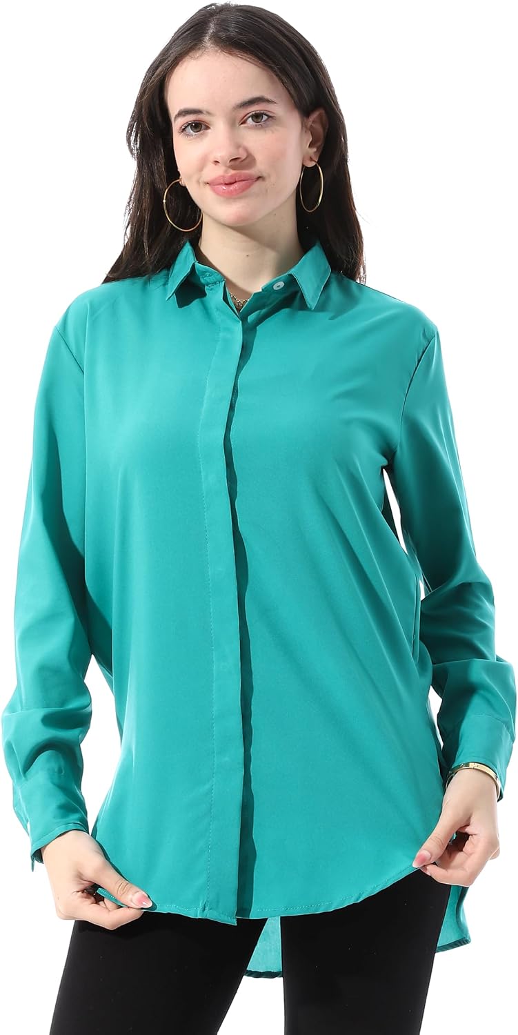سعر ومواصفات King Tout for Ready-Made Garments Womens Pattern Hidden Buttons Classic (B0HN2NDMFY) على Amazon EG