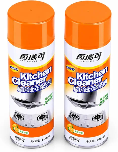 سعر ومواصفات Kitchens Clean Kitchen Cleaning Foam Spray 500ml, Powerful Degreaser for Oven, Stove, Pots, Pans, Tiles and Walls, Multi-Purpose Grease Cleaner with Lemon Scent (Pack (2 pieces)) (B0H4C71YBJ) على Amazon EG