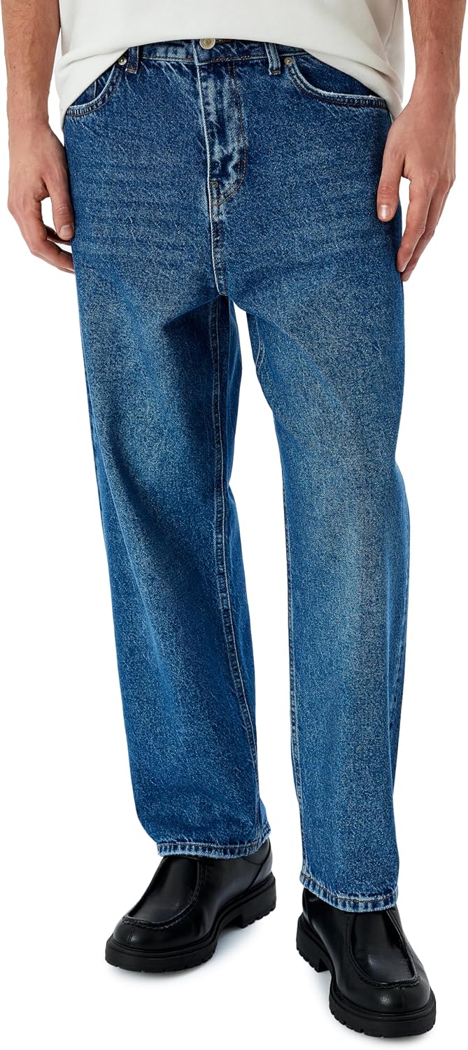سعر ومواصفات كوتون KOTON Mens Baggy Jeans TROUSERS (pack of 1) (B0DT7QN1M3) على Amazon EG
