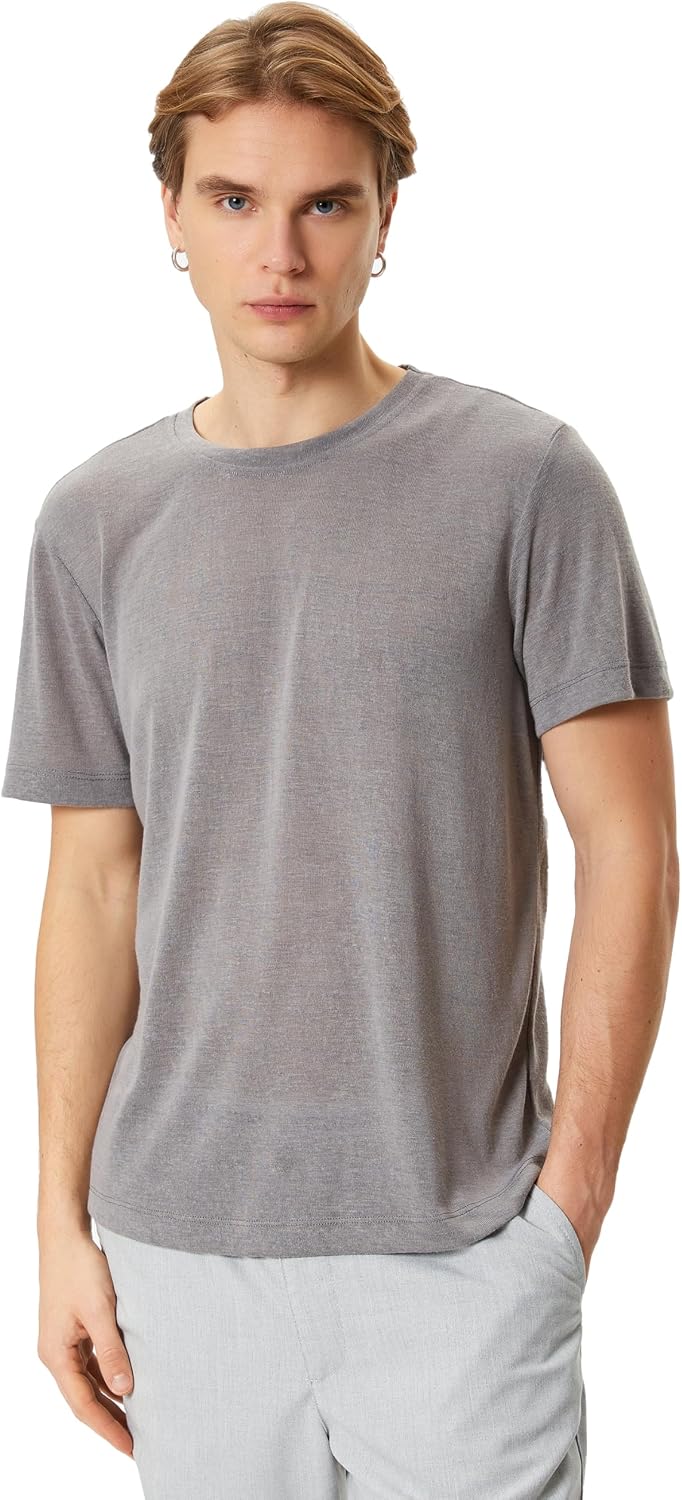 سعر ومواصفات KOTON Mens Crew Neck Seam Detail Tshirt (B0D2XR2RDT) على Amazon EG