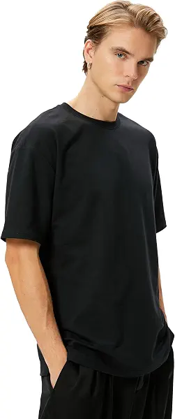 سعر ومواصفات KOTON Mens Loose Fit Crew Neck Short Sleeve Basic Tshirt (B0CK7D1995) على Amazon EG