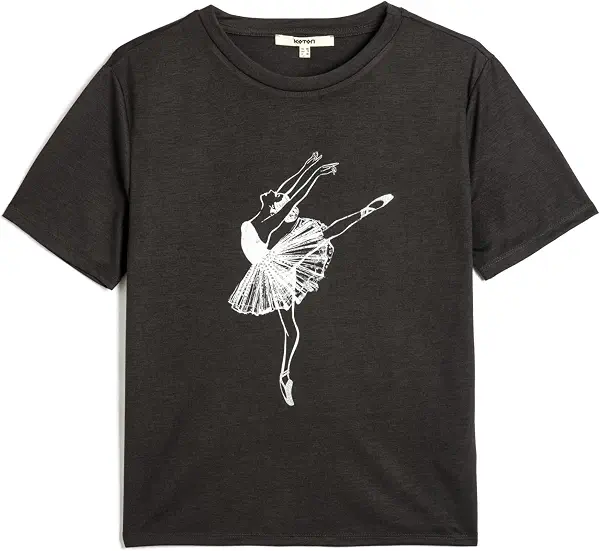 سعر ومواصفات KOTON Womens Ballerina Printed T-shirt Modern (B0DVHYD1Z4) على Amazon EG