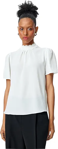 سعر ومواصفات KOTON Womens BLOUSE SS WOVEN TOPS (pack of 1) (B0DT9SJ81Z) على Amazon EG