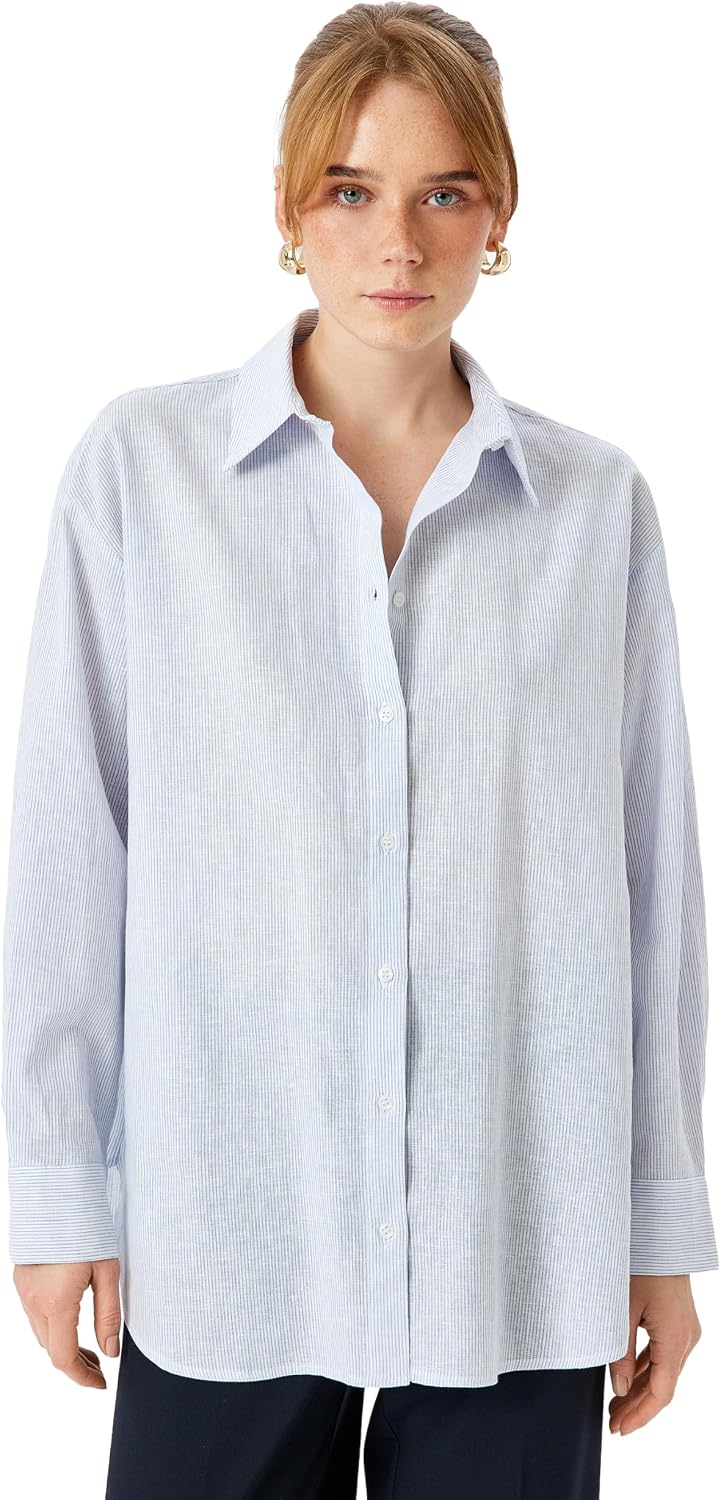 سعر ومواصفات كوتون KOTON Womens Linen Shirt Modern (pack of 1) (B0DT5LBQ1J) على Amazon EG