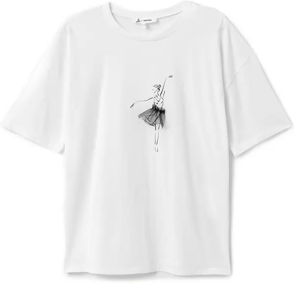 سعر ومواصفات KOTON Womens Printed T-Shirt Modern (B0DWKLBGX5) على Amazon EG