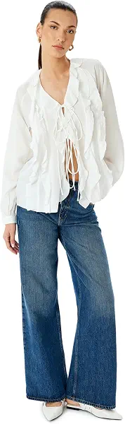 سعر ومواصفات KOTON Womens Ruffled Blouse Modern (pack of 1) (B0DT76T5XN) على Amazon EG