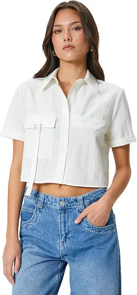 سعر ومواصفات KOTON Womens SHIRTS SS WOVEN TOPS (pack of 1) (B0CWY7BTPN) على Amazon EG