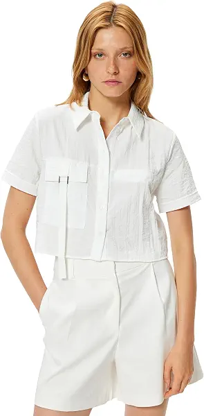سعر ومواصفات KOTON Womens SHIRTS SS WOVEN TOPS (pack of 1) (B0DFCRB14Q) على Amazon EG