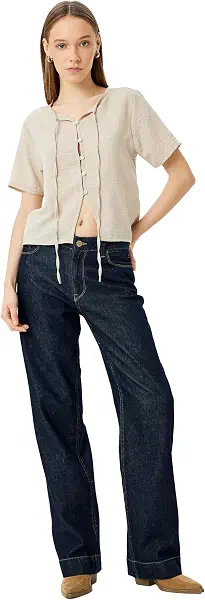 سعر ومواصفات KOTON Womens SHIRTS SS WOVEN TOPS (pack of 1) (B0DTCN7QZT) على Amazon EG