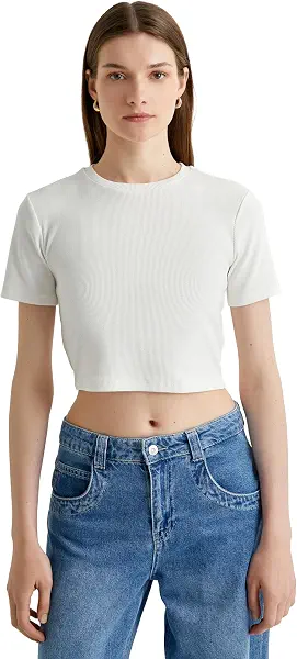 سعر ومواصفات KOTON Womens TSHIRT SS JERSEY (pack of 1) (B0D4K84TKD) على Amazon EG