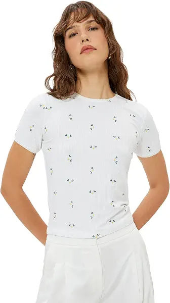 سعر ومواصفات KOTON Womens TSHIRT SS JERSEY (pack of 1) (B0DFCP31C5) على Amazon EG