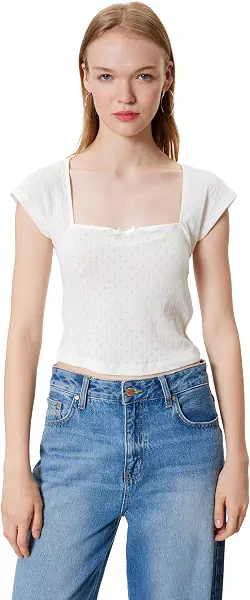سعر ومواصفات KOTON Womens TSHIRT SS JERSEY (pack of 1) (B0DFCRL3VV) على Amazon EG