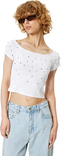 سعر ومواصفات KOTON Womens TSHIRT SS JERSEY (pack of 1) (B0DFCTTFJG) على Amazon EG