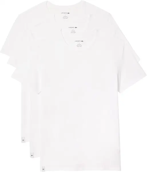سعر ومواصفات Lacoste mens Essentials 3 Pack 100% Cotton Slim Fit Crew Neck T-shirts Base Layer Top (pack of 3) (B07SGXWJXV) على Amazon EG