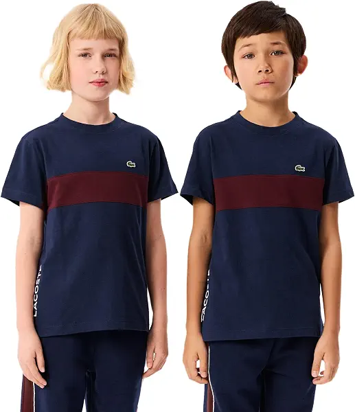 سعر ومواصفات Lacoste Unisex Kids Contrast Stripe Logo T-shirt Modern (pack of 1) (B0D91RJ7XS) على Amazon EG