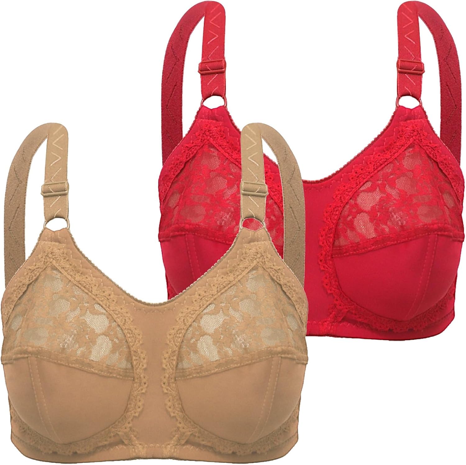 سعر ومواصفات Lasso Womens Set Of 2 Pieces Super Support Bra With Lace Cup D Bra (pack of 1) (B0HJDCQNCX) على Amazon EG