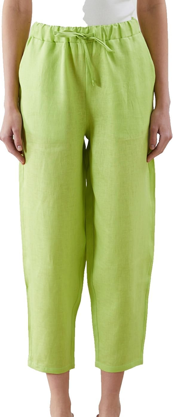 سعر ومواصفات LC WAIKIKI 100% Linen Women'S Elastic Waist Trousers 38 Green S5JG32Z8-FVH-38-8684683549135 (B0HKTLF9L6) على Amazon EG