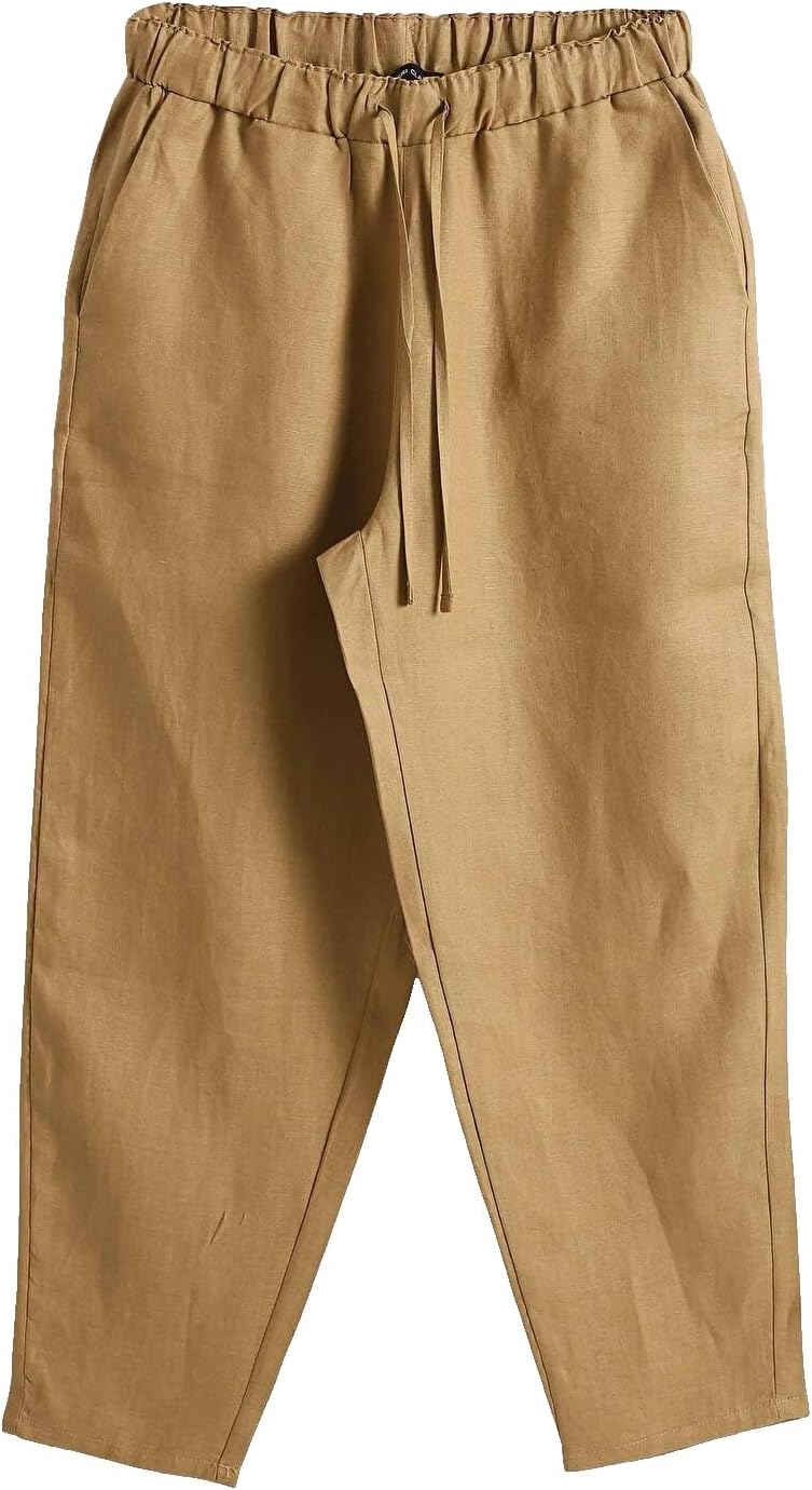 سعر ومواصفات LC WAIKIKI 100% Linen Women'S Elastic Waist Trousers 38 Beige (B0HKTMWQC1) على Amazon EG