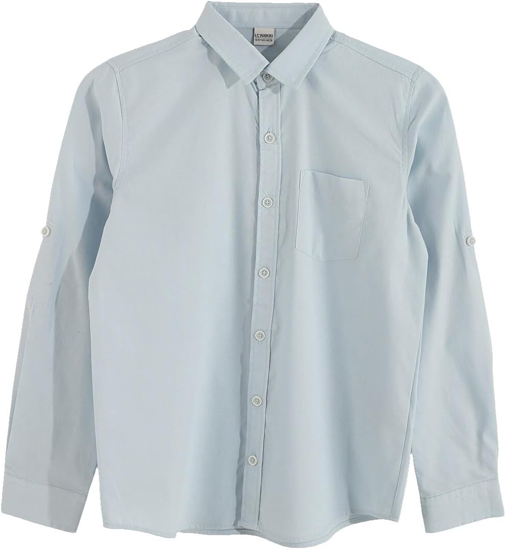 سعر ومواصفات LC WAIKIKI Basic Long Sleeve Boys' Shirt 12-13 Years Blue (B0HKT8JWQL) على Amazon EG
