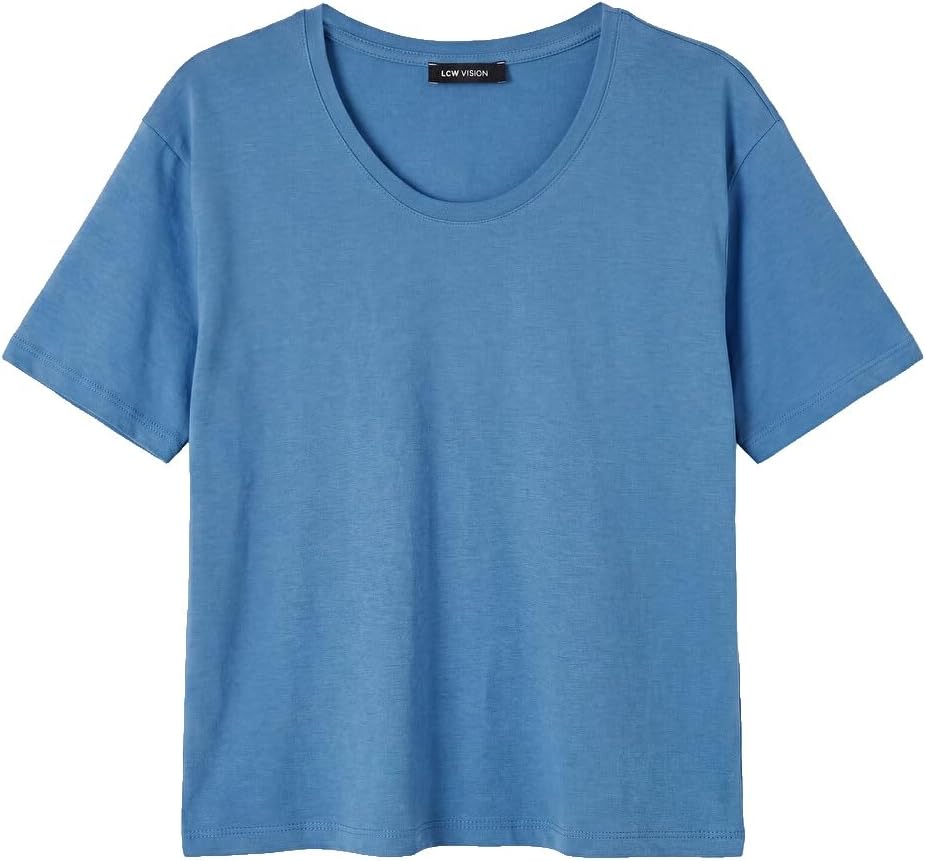 سعر ومواصفات LC WAIKIKI Crew Neck%100 Cotton Women'S T-Shirt Xxl Blue (B0HKSTDY51) على Amazon EG