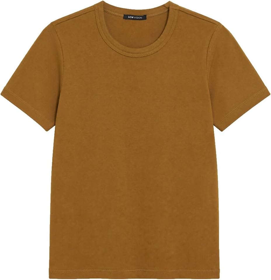 سعر ومواصفات LC WAIKIKI Crew Neck%100 Cotton Women'S T-Shirt M Yellow (B0HKSXFN89) على Amazon EG