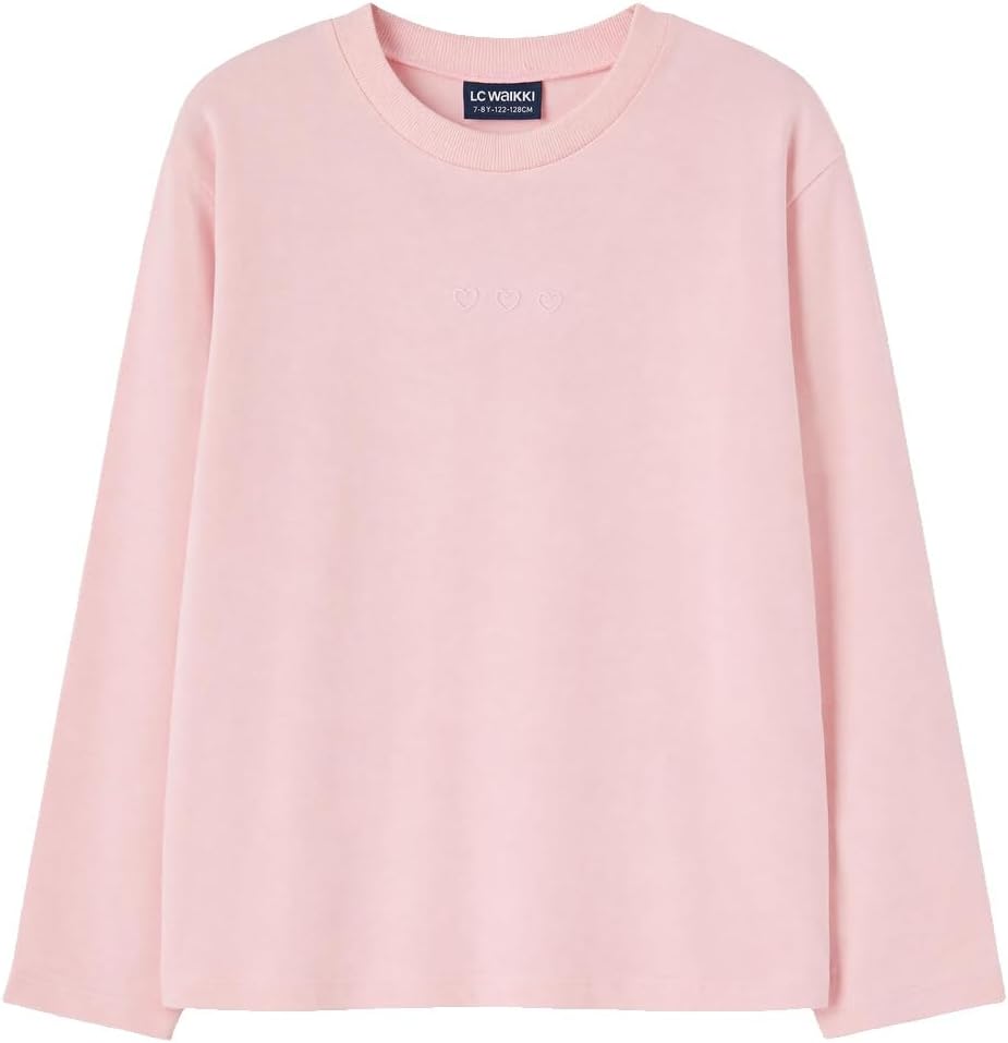 سعر ومواصفات LC WAIKIKI Crew Neck Embroidered Girls' T-Shirt (B0HJW35WRK) على Amazon EG