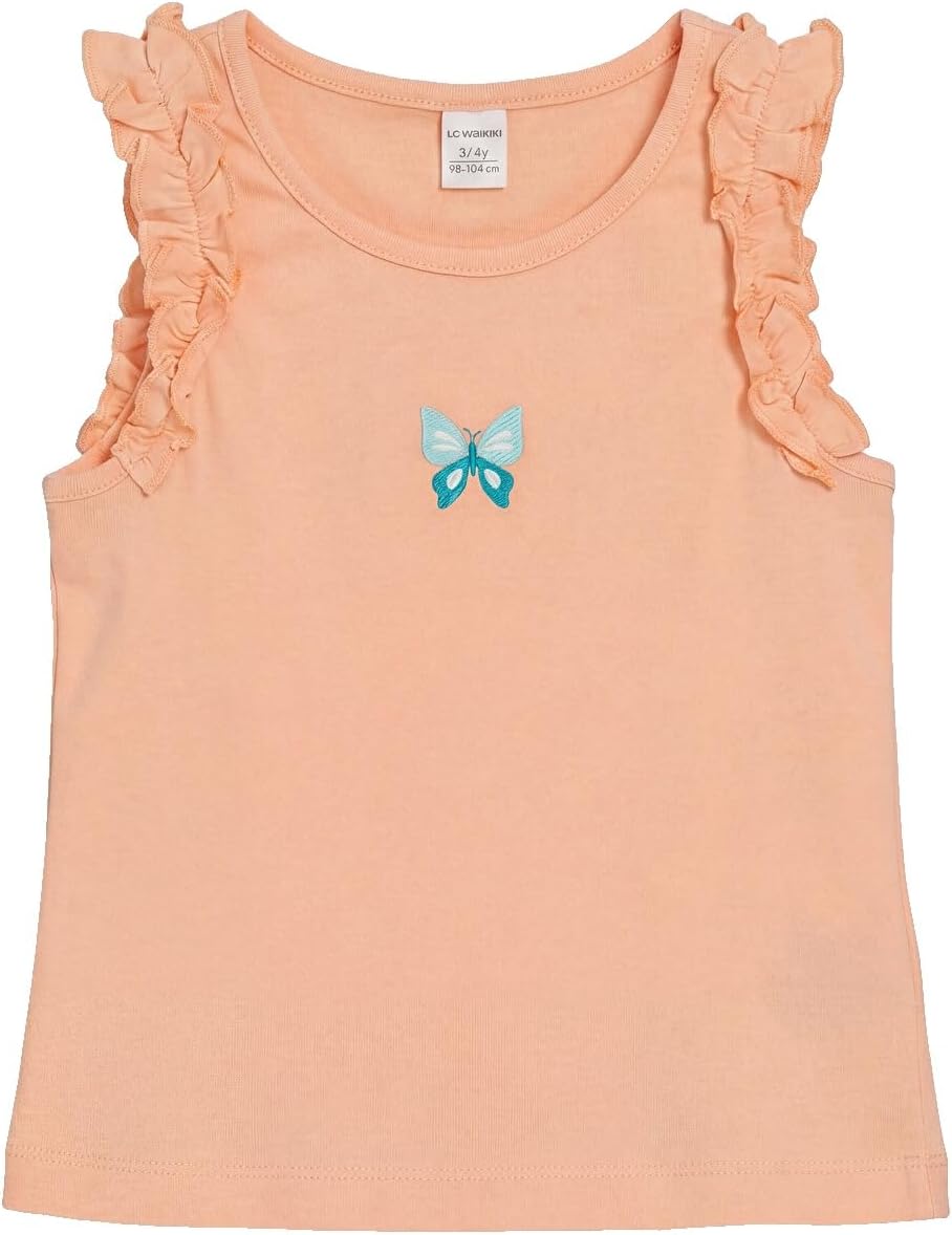 سعر ومواصفات LC WAIKIKI Crew Neck Embroidered Girls' Tank Top 2 Pack 6-7 Years Coral (B0HKSWXMTX) على Amazon EG