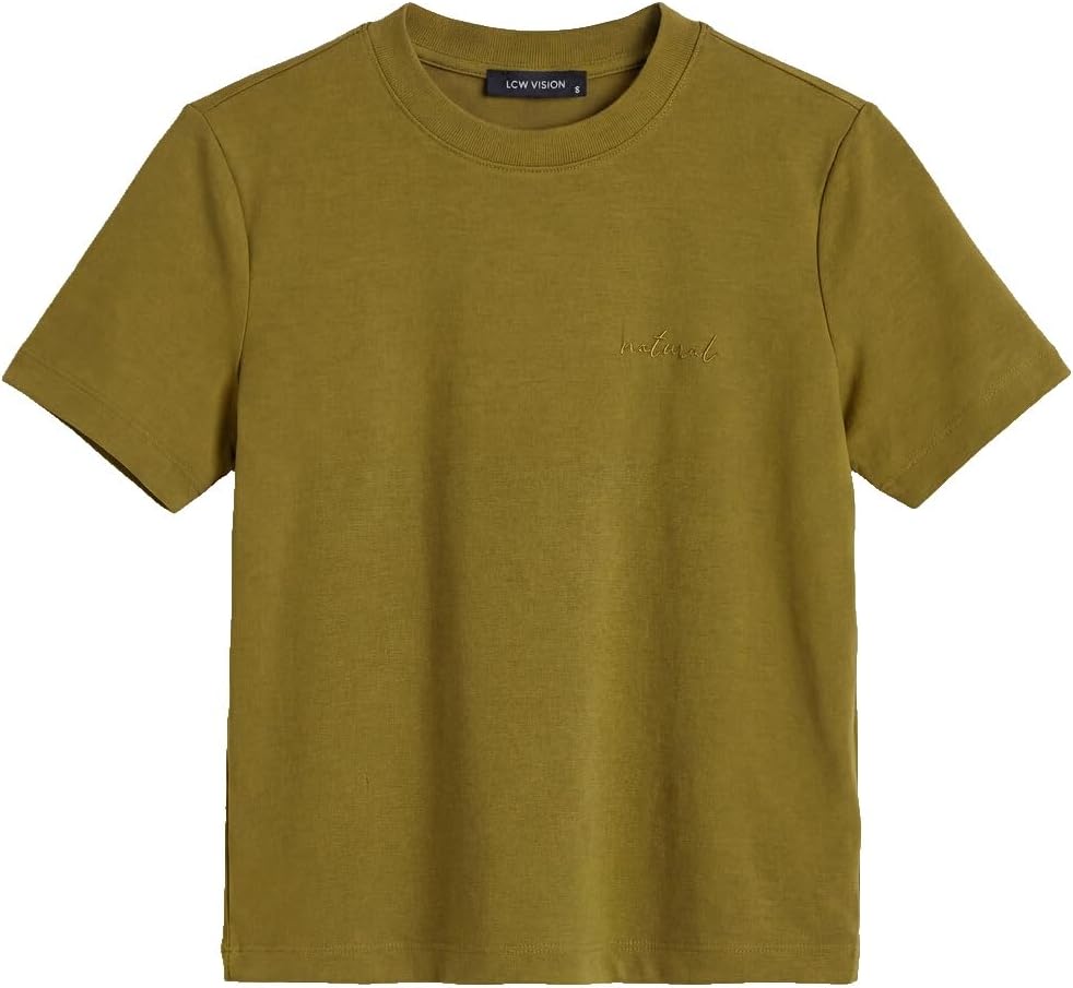 سعر ومواصفات LC WAIKIKI Crew Neck Embroidered Soft Touch Women'S T-Shirt S6DV68Z8-V73 (B0HKSTBBV1) على Amazon EG