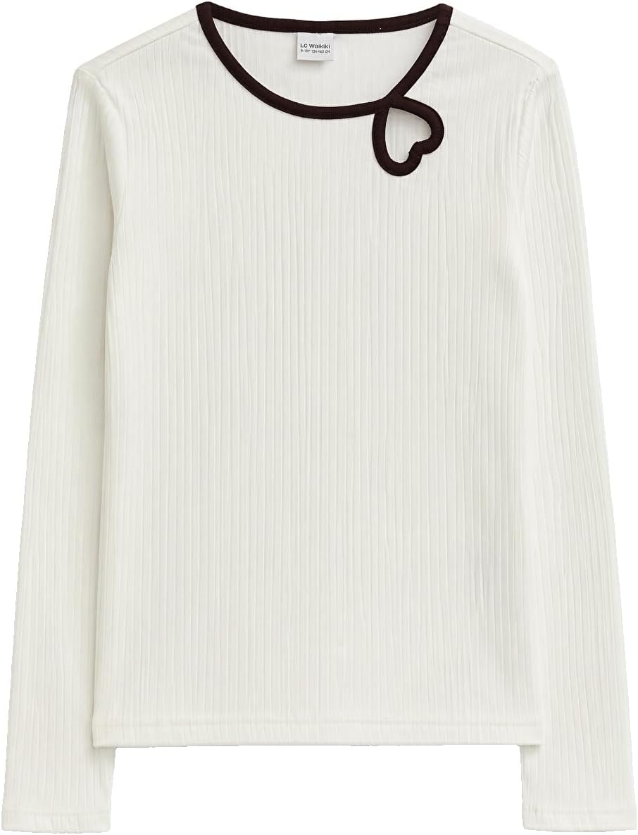 سعر ومواصفات LC WAIKIKI Crew Neck Heart Detailed Girls' Knitwear T-Shirt 12-13 Years Ecru (B0HKT329Y2) على Amazon EG