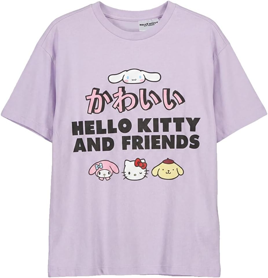 سعر ومواصفات LC WAIKIKI Crew Neck Hello Kitty Printed Girls' T-Shirt 11-12 Years Lilac (B0HKT2V47R) على Amazon EG