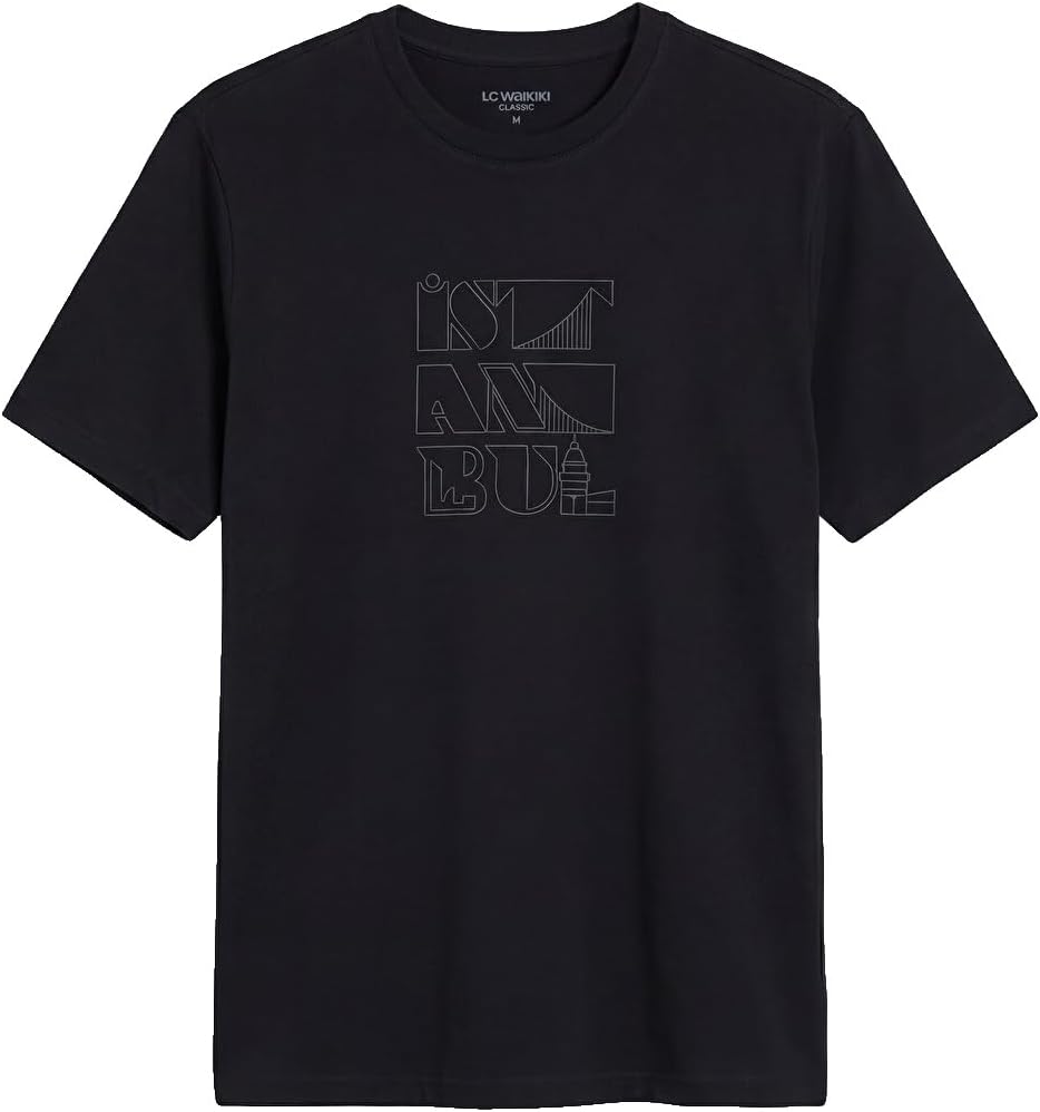 سعر ومواصفات LC WAIKIKI Crew Neck Istanbul Printed Men'S T-Shirt M Black S6CO69Z8-CVL-M-8685000048218 (B0HKT25T4L) على Amazon EG