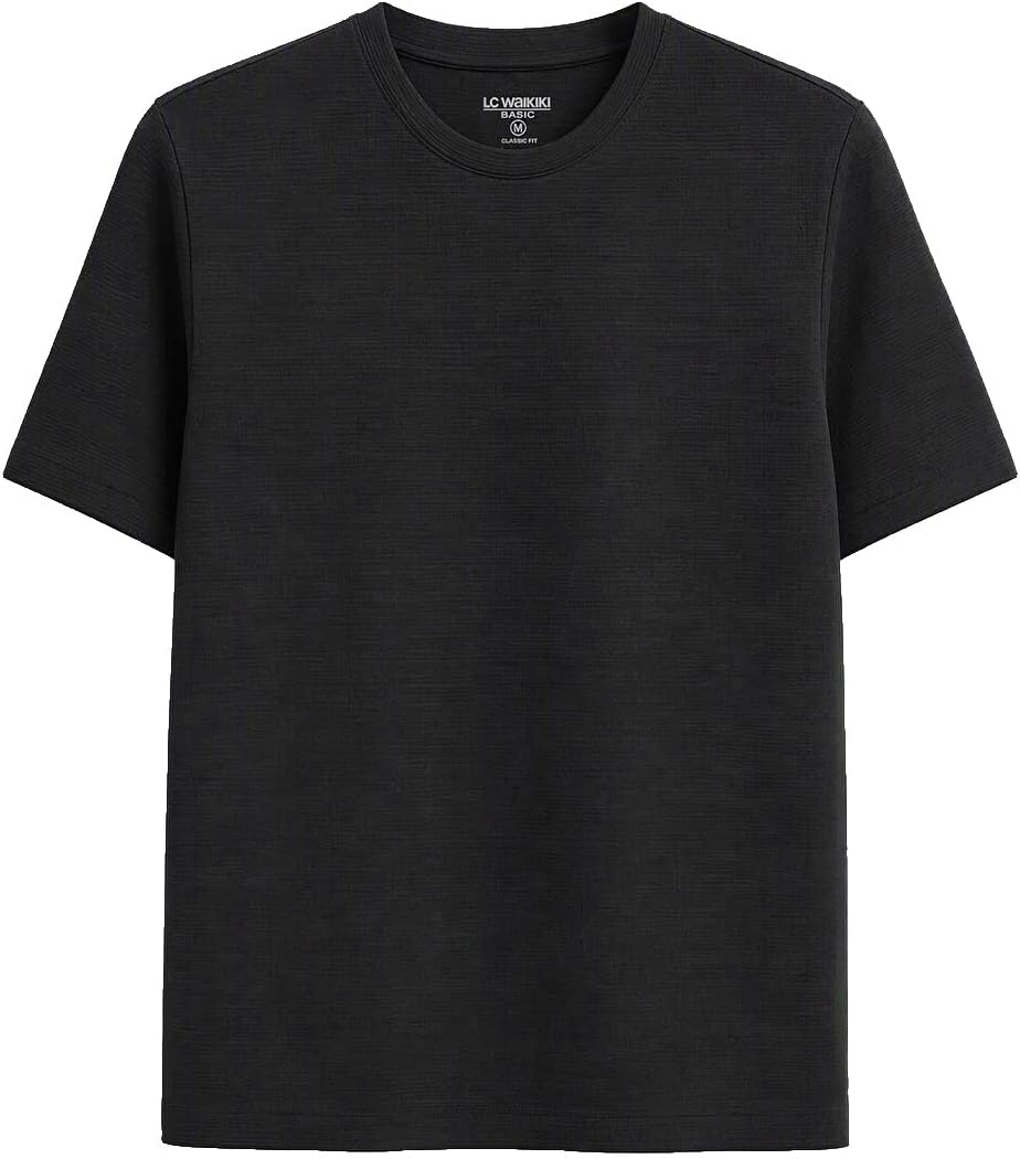سعر ومواصفات LC WAIKIKI Crew Neck Jersey Men'S T-Shirt L Black (B0HKSRLFTK) على Amazon EG