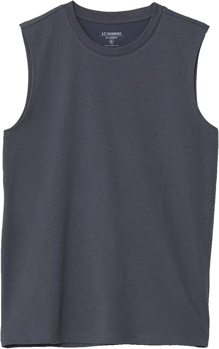 سعر ومواصفات LC WAIKIKI Crew Neck Men'S Sleeveless T-Shirt L Grey (B0HKT14NL5) على Amazon EG