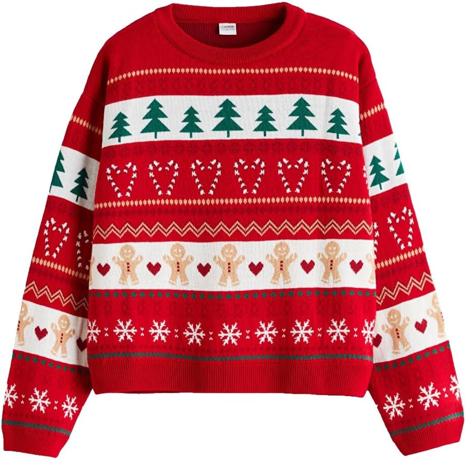 سعر ومواصفات LC WAIKIKI Crew Neck New Year Themed Girls' Knitwear Sweater (B0HKSYPTWN) على Amazon EG