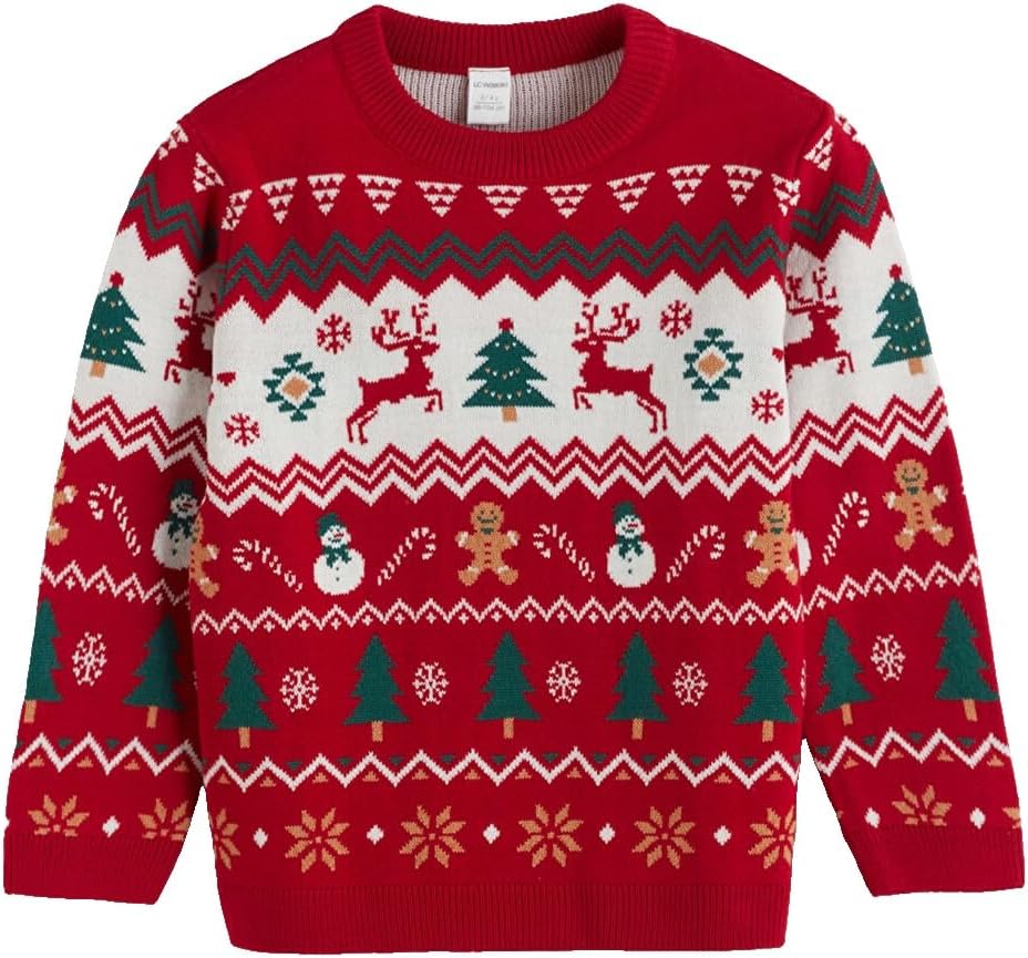 سعر ومواصفات LC WAIKIKI Crew Neck New Year Themed Boys' Sweater 1-2 Years Red (B0HKTFCX1X) على Amazon EG