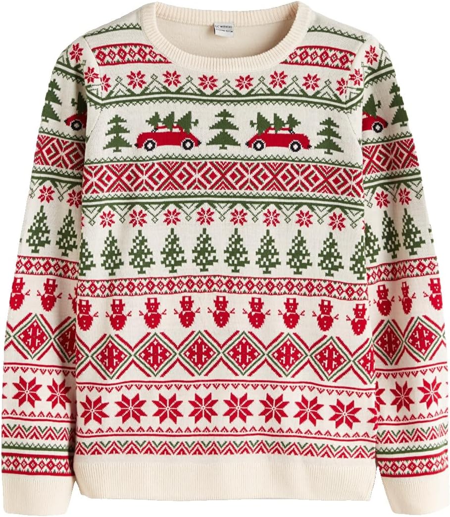 سعر ومواصفات LC WAIKIKI Crew Neck New Year-Themed Boys' Knitwear Sweater 10-11 Years Beige (B0HKTK86LR) على Amazon EG