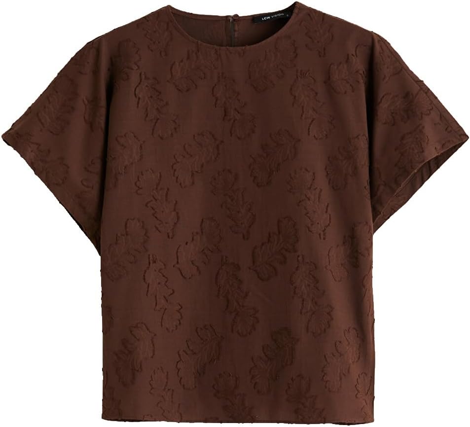 سعر ومواصفات LC WAIKIKI Crew Neck Patterned Blouse S Brown (B0HKTCG1XP) على Amazon EG