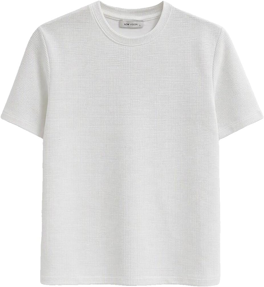 سعر ومواصفات LC WAIKIKI Crew Neck Plain Textured Men'S T-Shirt Xxl White (B0HKSZ73GS) على Amazon EG