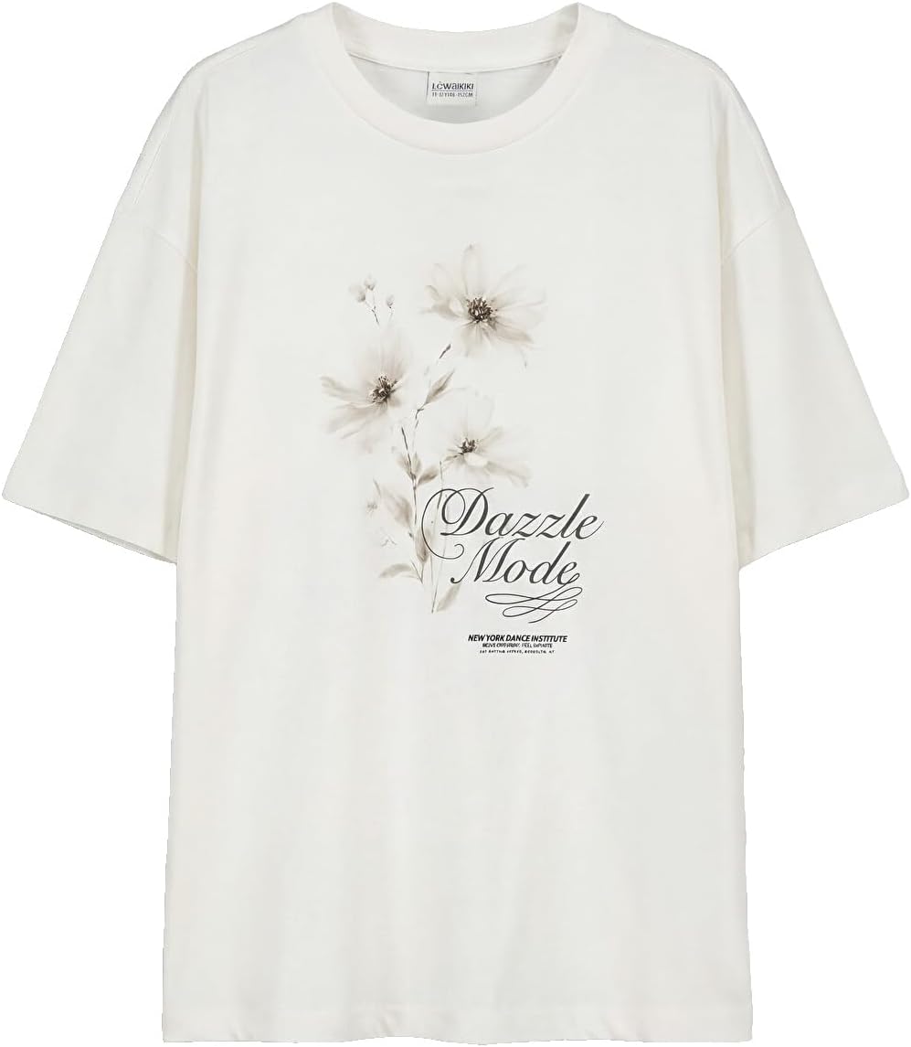 سعر ومواصفات LC WAIKIKI Crew Neck Printed Girls' T-Shirt 11-12 Years Ecru S6NH08Z4-FDU-11-12 Years-8685000694897 (B0HKSS2RCN) على Amazon EG