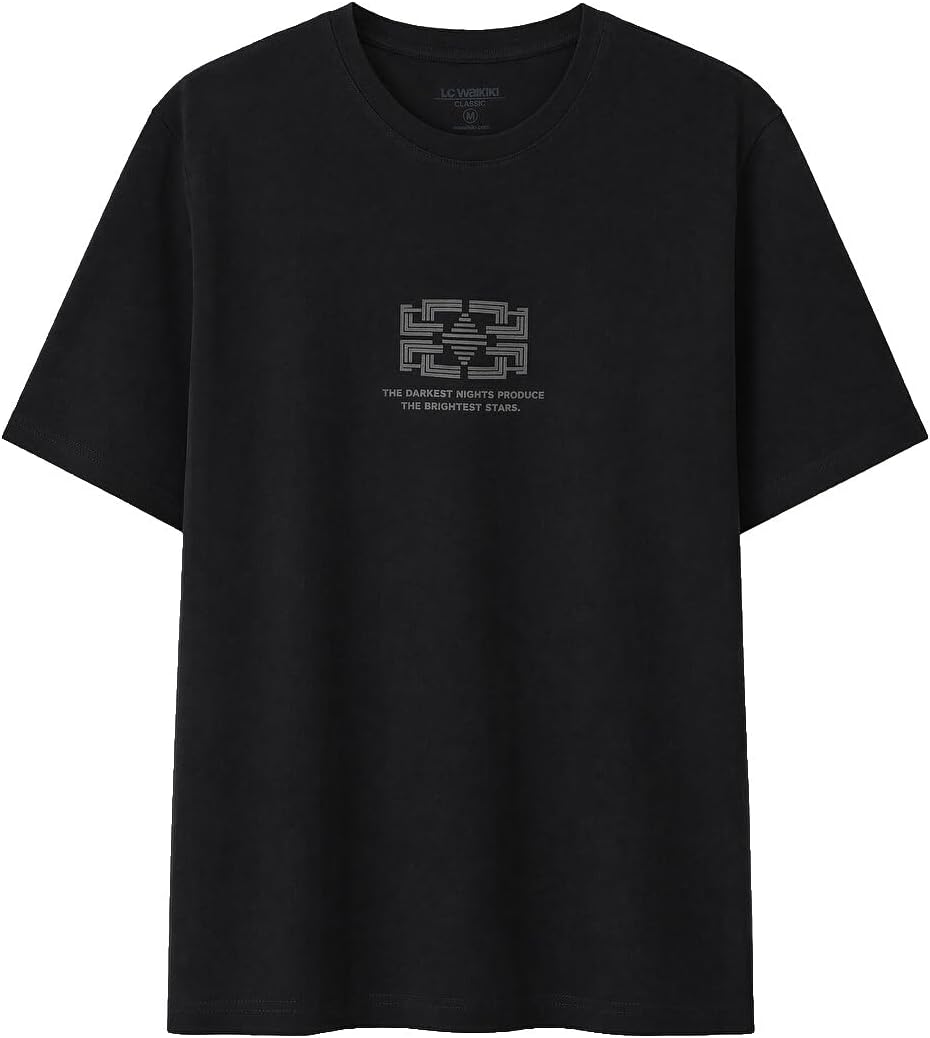 سعر ومواصفات LC WAIKIKI Crew Neck Printed Men'S T-Shirt M Black S6U789Z8-CVL-M-8685003877983 (B0HKSZ11QB) على Amazon EG